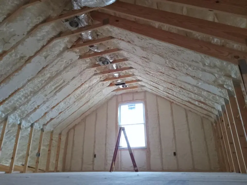 Spray foam roofing application for Crawl Space Insulation project in North Hobbs